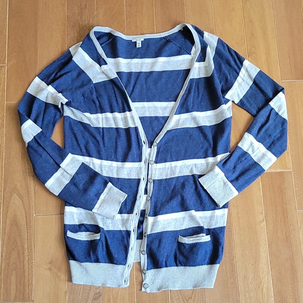 Heritage 81 lightweight longer stripe cardigan